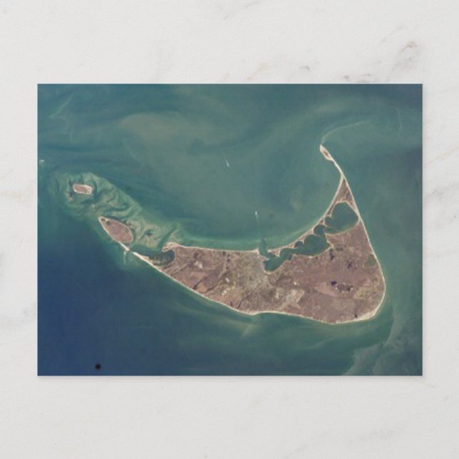 Postal Fotografía satelital de Nantucket (Anverso)