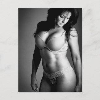 Postal Fotografía sexy en blanco y negro