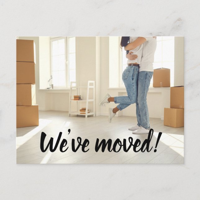 Postal Fotografía simple Hemos movido el cambio de la dir (Anverso)