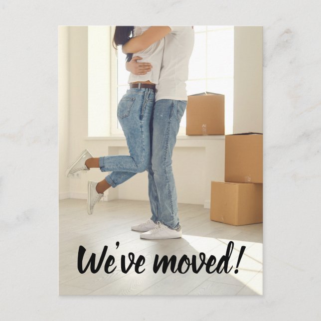 Postal Fotografía simple Hemos movido el cambio de la dir (Anverso)