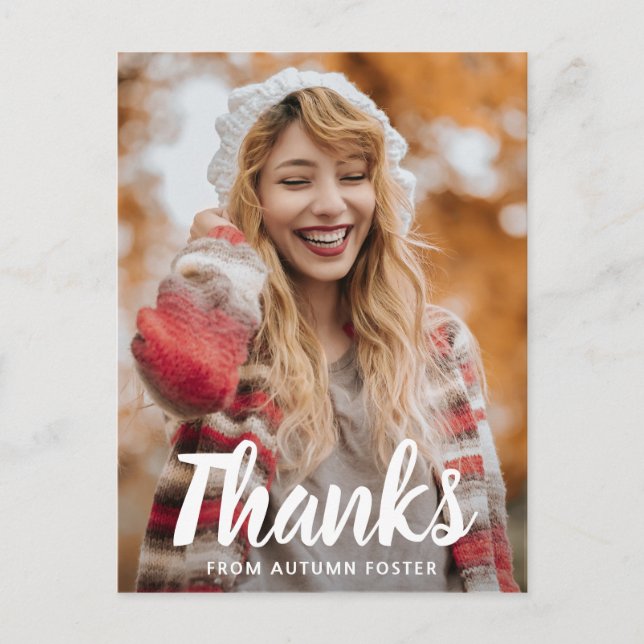 Postal Fotografía simple negrita Tipografía moderna Gradu (Anverso)