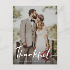 Postal Fotografía vertical de Boda Rustic Moody Gracias