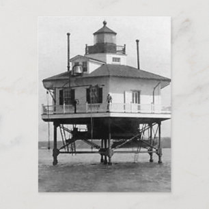 Postal Fotografías del faro de Sepia y B&W de época