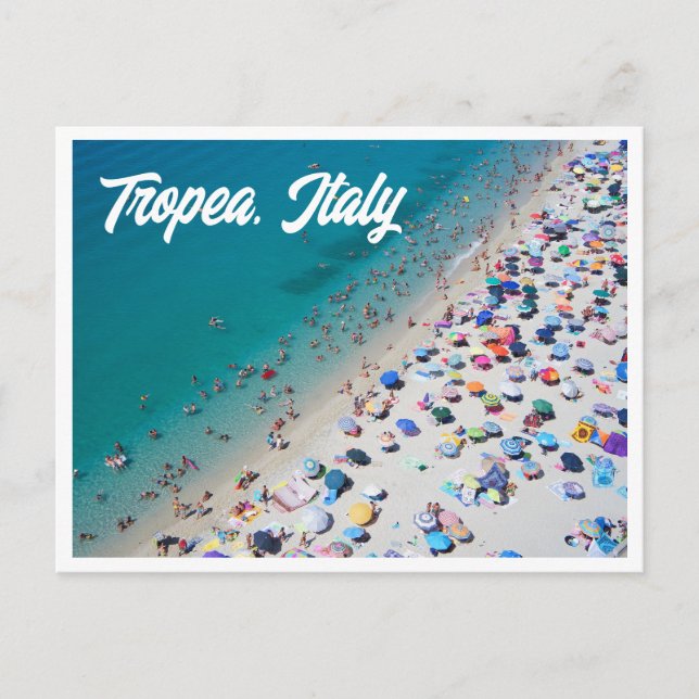 Postal fotográfica aérea de Tropea Italia (Anverso)