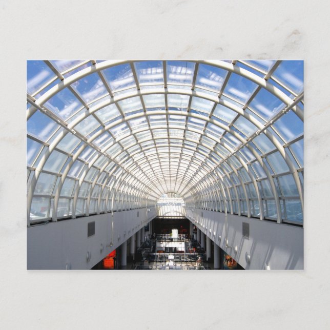 Postal fotográfica Bella Artes de techo de cristal (Anverso)