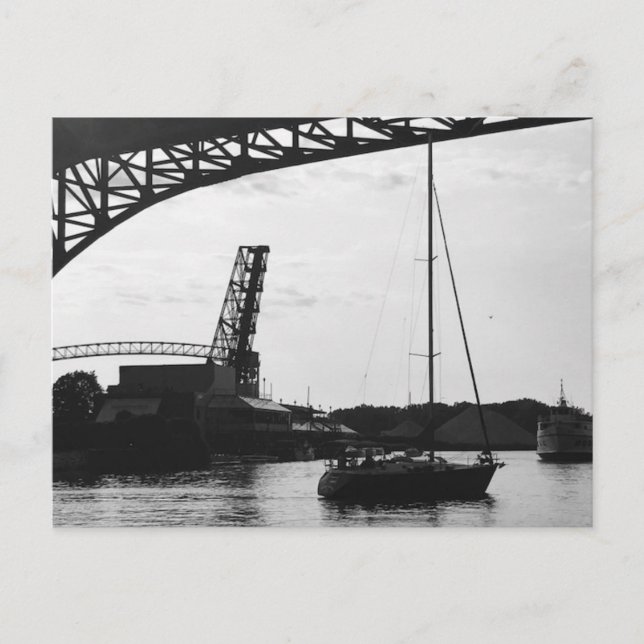 Postal fotográfica "Cleveland On the River" (Anverso)
