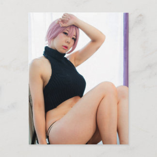 Postal fotográfica de belleza asiática de Cosplay