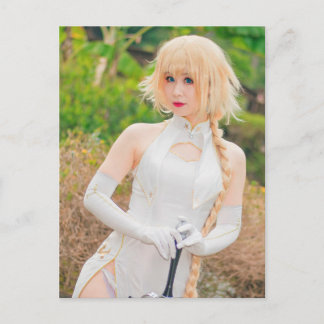 Postal fotográfica de belleza asiática de Cosplay