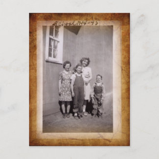 Postal fotográfica de escuela de vintage