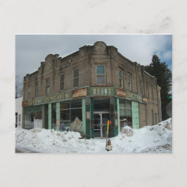 Postal fotográfica de farmacia abandonada