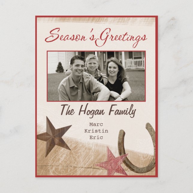 Postal fotográfica de festividad occidental (Anverso)