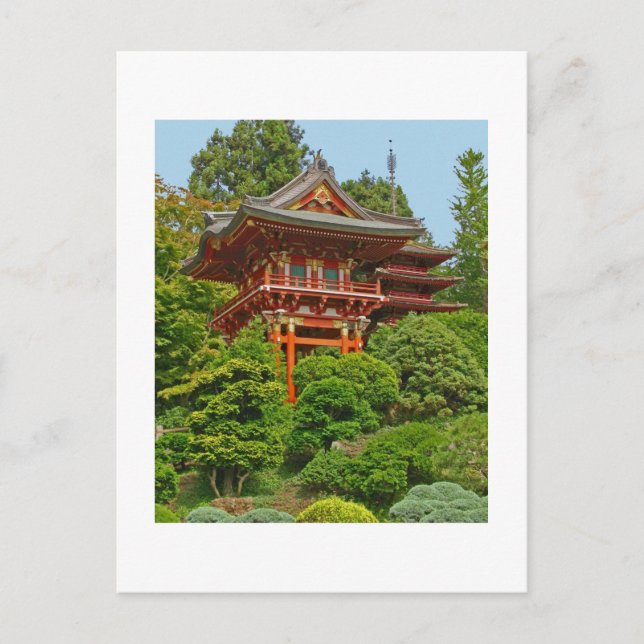 Postal fotográfica de la pagoda japonesa (Anverso)