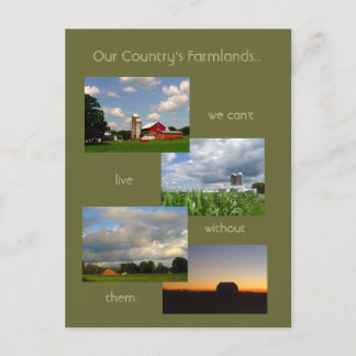 Postal fotográfica de las tierras agrícolas de Est