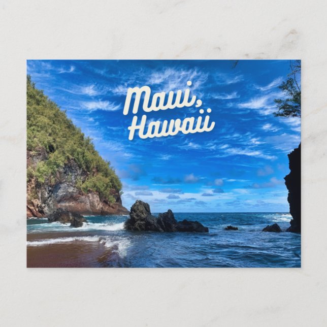 Postal fotográfica de Maui Hawaii (Anverso)