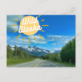 Postal fotográfica de montaña de Alaska Road Trip