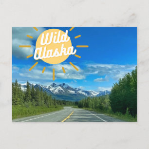 Postal fotográfica de montaña de Alaska Road Trip