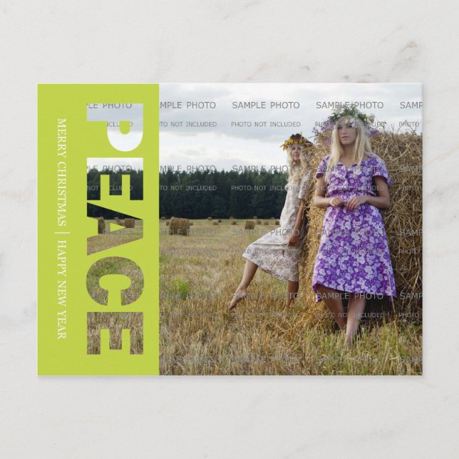 Postal fotográfica de Navidades de la paz (Anverso)