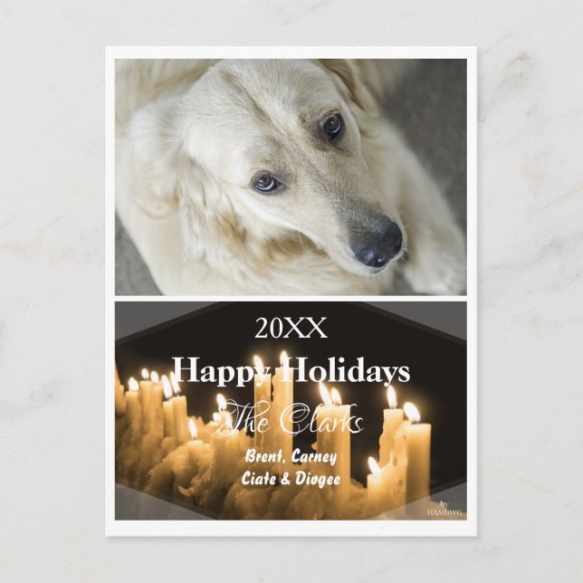 Postal fotográfica de Navidades de velas - HAMbWG (Anverso)