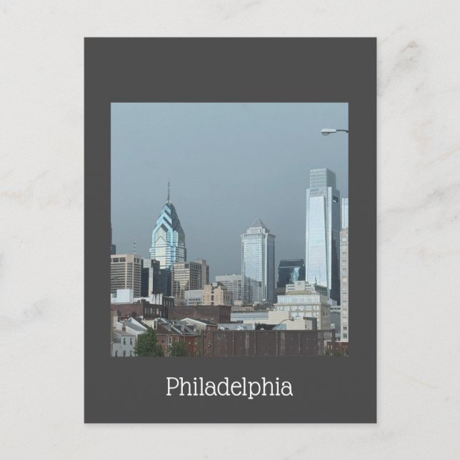 Postal fotográfica de Philadelphia Skyline (Anverso)