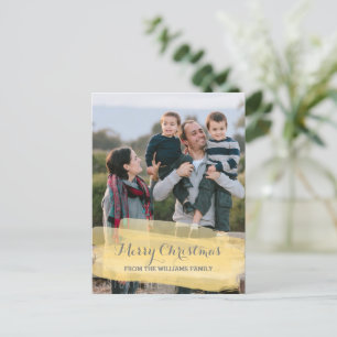 Postal fotográfica de pincel de color amarillo