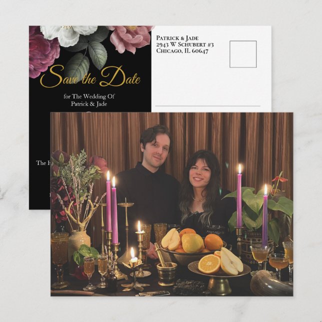 Postal fotográfica de Rosas en auge (Anverso / Reverso)