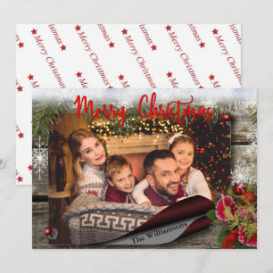 Postal fotográfica de tablón de anuncios de Navida