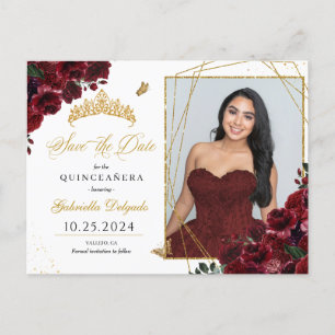 Postal fotográfica de Tiara Quinceañera de Borgoña
