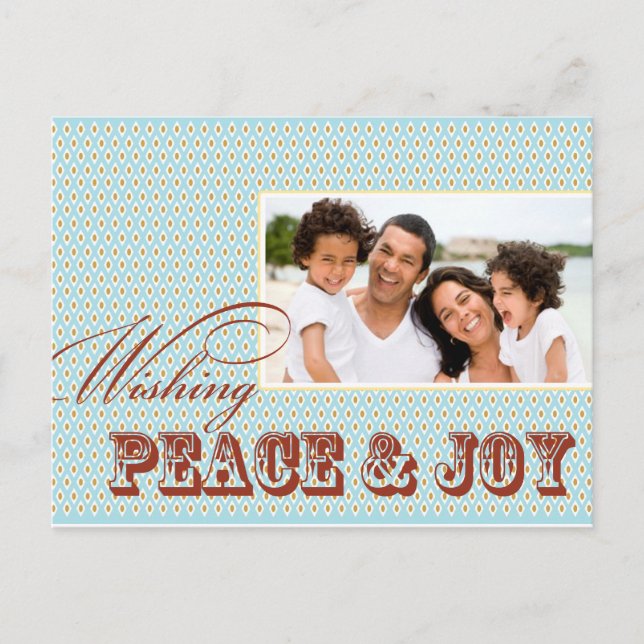 Postal fotográfica de vacaciones de paz y alegría (Anverso)