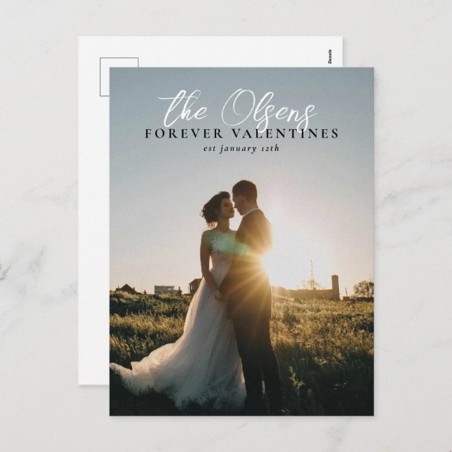 Postal fotográfica Día de San Valentín "Forever Va (Anverso / Reverso)