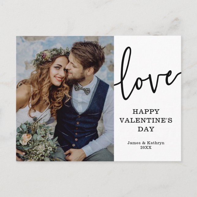 Postal fotográfica el día de San Valentín (Anverso)