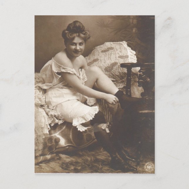 Postal fotográfica francesa de época vertical (Anverso)