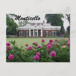 Postal fotográfica Monticello con flores