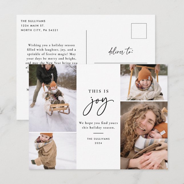 Postal fotográfica navideña esto es una alegría (Anverso / Reverso)