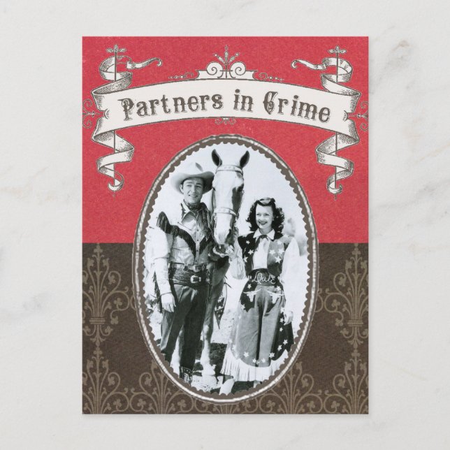 Postal fotográfica occidental vintage (Anverso)