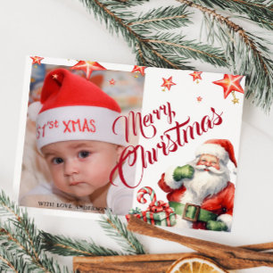 Postal fotográfica personalizada Santa navidades