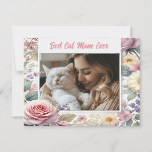 Postal fotográfica personalizado para marco floral