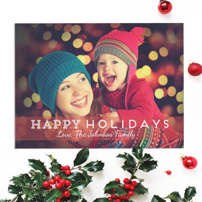 Postal fotográfica simple y moderna para Navidades (Subido por el creador)