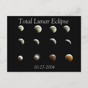 Postal fotográfica total del eclipse lunar