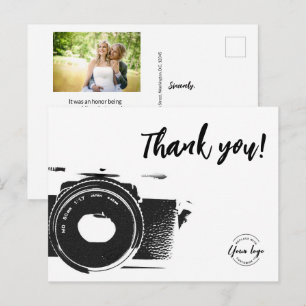 Postal Fotógrafo de Bodas Logotipo personalizado Foto