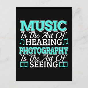Postal Fotógrafo de música - Cita Inspiradora
