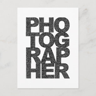 Postal Fotógrafo - Texto negro