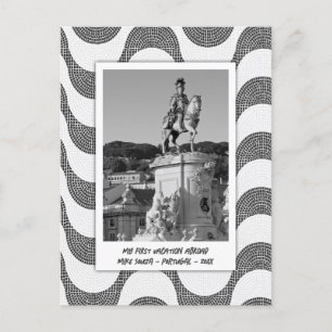 Postal Fotograma de adoquín de las olas portuguesas