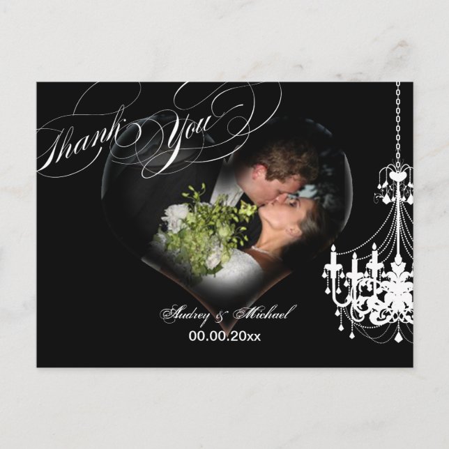 Postal Fotograma fotográfico de PixDezines Chandelier Hea (Anverso)