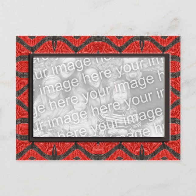Postal fotograma negro rojo (Anverso)