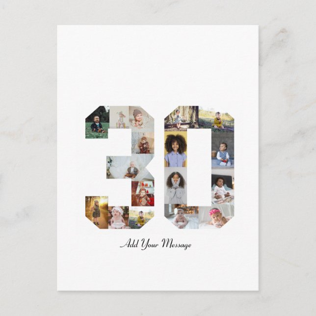 Postal Fotomontaje del número 30 (Anverso)