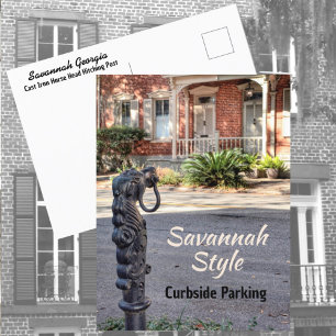 Postal Fotonovela divertida del sur de Savannah en la cal