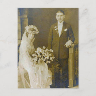 Postal Fotos antiguas de novias románticas y de Groom