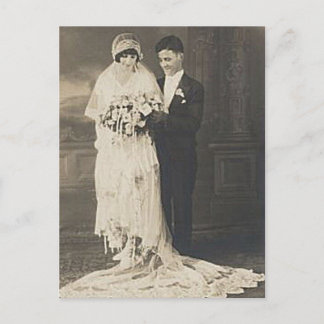 Postal Fotos antiguas de novias románticas y de Groom