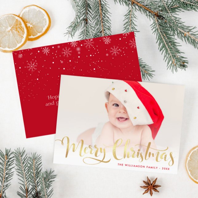 Postal Fotos con letras blancas de Feliz Navidad (Subido por el creador)