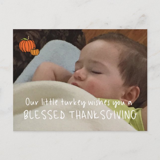 Postal Fotos de Acción de Gracias Cargar Tu Propia Foto (Anverso)